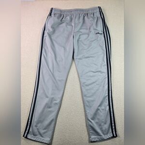 Adidas Track Pants Mens 2XL Gray Black Stripe Athletic Joggers